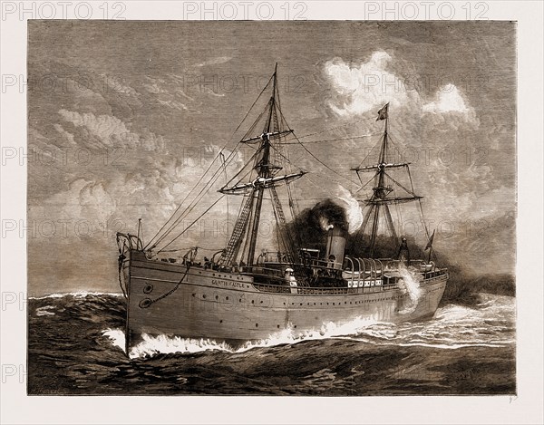 THE "GARTH CASTLE," NEW STEAMER OF THE CASTLE LINE OF SOUTH AFRICAN MAIL PACKETS, 1881