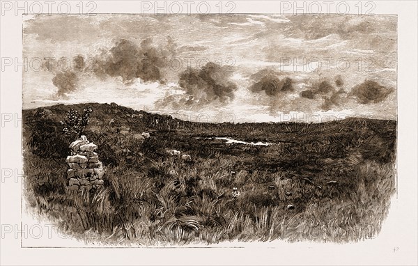 THE RISING IN THE TRANSVAAL, SOUTH AFRICA: AFTER THE BATTLE: SUMMIT OF MAJUBA MOUNTAIN, SHOWING POSITIONS OF BRITISH TROOPS AND BOERS DURING THE LAST TEN MINUTES OF THE FIGHT ON FEBRUARY 27, 1881