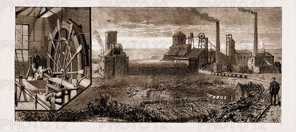 NEWCASTLE, UK, 1881: USWORTH COLLIERY, The Winding Machinery