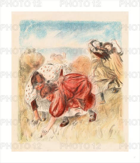 Auguste Renoir, Children Playing Ball (Enfants jouant a la balle), French, 1841  1919, 1900, color lithograph