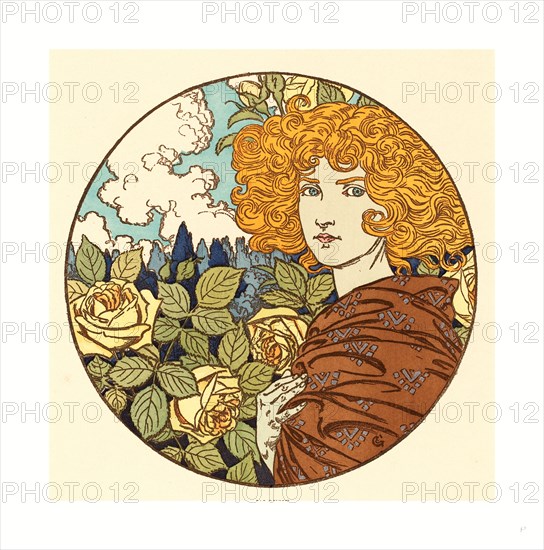 Eugene Grasset, Jalousie (Jealousy), French, 1841  1917, hand colored lithograph