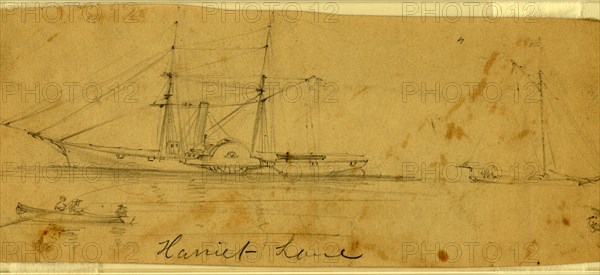 Harriet Lane, between 1860 and 1865, drawing on cream paper pencil, 8.6 x 21.8 cm. (sheet), by Alfred R Waud, 1828-1891, an american artist famous for his American Civil War sketches, America, US, 1862-1865, by Alfred R Waud, 1828-1891, an american artist famous for his American Civil War sketches, America, US