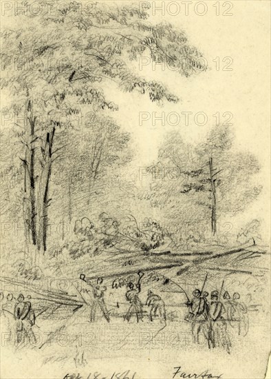 Fairfax, drawing, 1862-1865, by Alfred R Waud, 1828-1891, an american artist famous for his American Civil War sketches, America, US