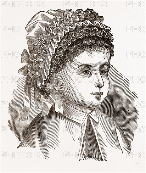 BABY'S BONNET, 19th CENTURY  FASHION