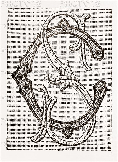 MONOGRAM FOR UNDERLINEN, NEEDLEWORK, 19th CENTURY EMBROIDERY