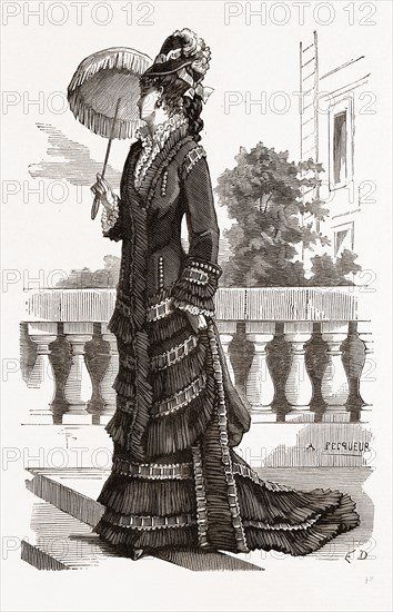 WALKING TOILETTE, 19th CENTURY FASHION