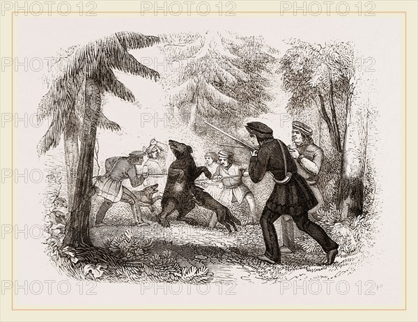 Bear hunting by the Chippewayan Indians