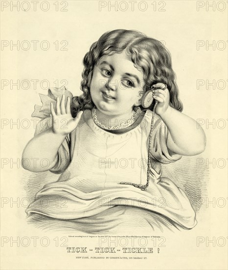 Tick--tick--tickle!; Currier & Ives.,; New York : Published by Currier & Ives, c1873.; 1 print : lithograph ; 43.5 x 34 cm.