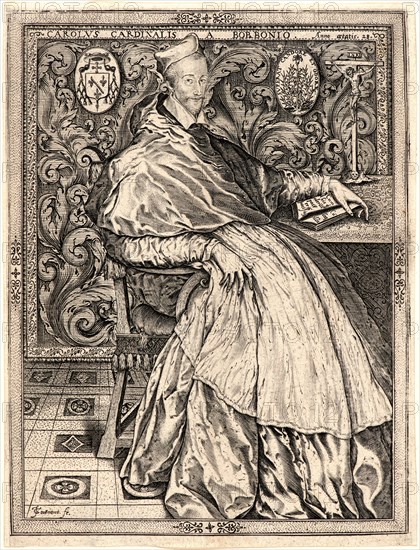 Jean de Gourmont the Younger (French, active 1562â€ì1585, died 1596). Cardinal Charles de Bourbon-Condé, 1551. Engraving.