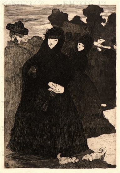 Ãâdouard Manet (French, 1832 - 1883). Au Prado, 1863. Etching, aquatint, and roulette on Japan paper. Plate: 224 mm x 157 mm (8.82 in. x 6.18 in.). Second of two states.