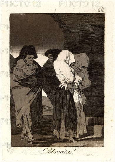 Francisco de Goya (Spanish, 1746-1828). Pobrecitas! (Poor little girls!), 1796-1797. From Los Caprichos, no. 22. Etching and burnished aquatint on cream laid paper. Plate: 215 mm x 152 mm (8.46 in. x 5.98 in.).