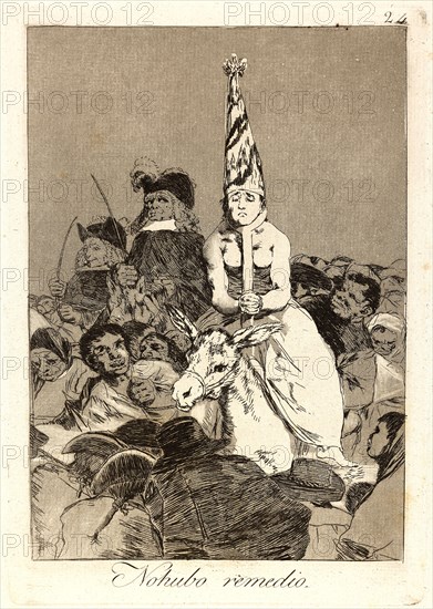 Francisco de Goya (Spanish, 1746-1828). Nohubo remedio. (Nothing could be done about it.), 1796-1797. From Los Caprichos, no. 24. Etching and burnished aquatint. Plate: 215 mm x 150 mm (8.46 in. x 5.91 in.).