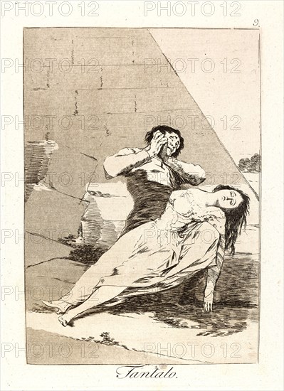 Francisco de Goya (Spanish, 1746-1828). Tantalo. (Tantalus.), 1796-1797. From Los Caprichos, no. 9. Etching and burnished aquatint. Plate: 205 mm x 150 mm (8.07 in. x 5.91 in.).