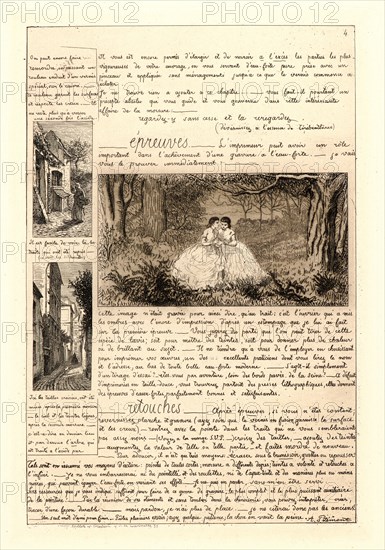 Adolphe Martial Potémont (French, 1828 - 1883). Letter on the Elements of Etching (Lettre sur les éléments de la gravure Ã  l'eau-forte), fourth sheet, 1864. From Lettre sur les éléments de la gravure Ã  l'eau-forte. Etching.