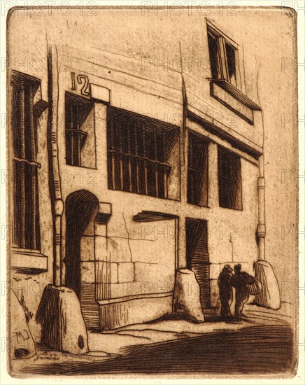 Edmond Gosselin (French, 19th century) after Charles Meryon (French, 1821 - 1868). Rue de Mauvais Garcons, 1881. From Eaux-Fortes sur Paris d'aprÃ¨s C. Meryon. Etching.