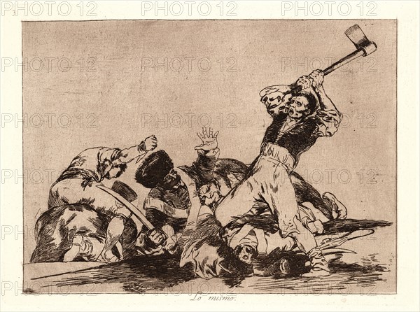 Francisco de Goya (Spanish, 1746-1828). The Same (Lo Mismo), 1810-1815, printed 1863. From The Disasters of War (Los Desastres de la Guerra). Etching and aquatint.