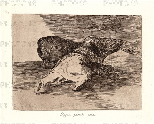 Francisco de Goya (Spanish, 1746-1828). He Gets Something out of It (Algun Partido Saca), 1810-1815, printed 1863. From The Disasters of War (Los Desastres de la Guerra). Etching and aquatint.