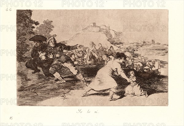 Francisco de Goya (Spanish, 1746-1828). I Saw It (Yo Lo Vi), 1810-1815, printed 1863. From The Disasters of War (Los Desastres de la Guerra). Etching and aquatint.