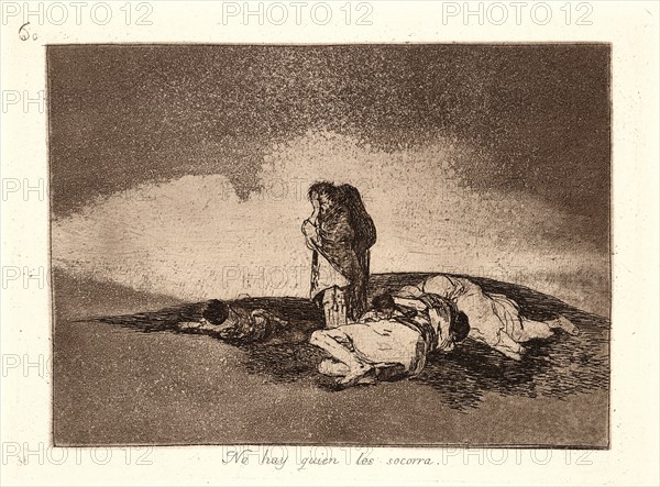Francisco de Goya (Spanish, 1746-1828). There Is No One to Help Them (No Hay Quien los Socorra), 1810-1815, printed 1863. From The Disasters of War (Los Desastres de la Guerra). Etching and aquatint.