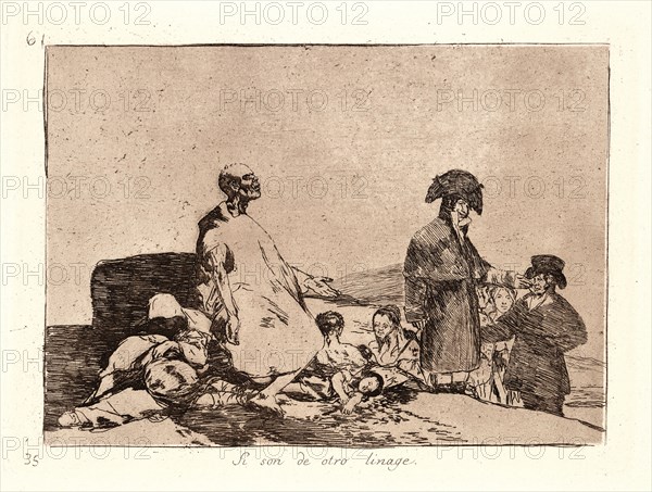 Francisco de Goya (Spanish, 1746-1828). Perhaps They Are of Another Breed (Si Son de Otro Linage), 1810-1815, printed 1863. From The Disasters of War (Los Desastres de la Guerra). Etching and aquatint.