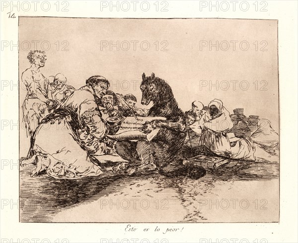 Francisco de Goya (Spanish, 1746-1828). That Is the Worst of It! (Esto Es Lo Peor!), 1810-1815, printed 1863. From The Disasters of War (Los Desastres de la Guerra). Etching and aquatint.
