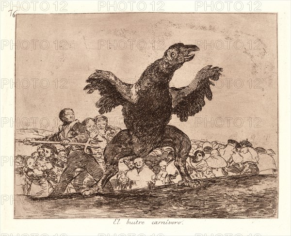 Francisco de Goya (Spanish, 1746-1828). The Carnivorous Vulture (El Buitre CarnÃ­voro), 1810-1815, printed 1863. From The Disasters of War (Los Desastres de la Guerra). Etching and aquatint.