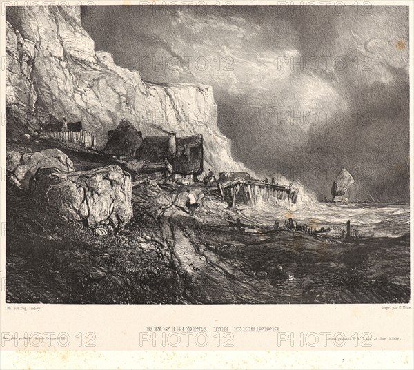 EugÃ¨ne Isabey (French, 1803 - 1886). Environs de Dieppe, 1833. From Six Marines. Lithograph. Second state.
