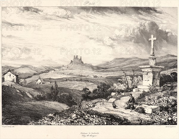 EugÃ¨ne Isabey (French, 1803 - 1886). ChÃ¢teau de Larderole, 1832. From Voyages Pittoresques et Romantiques dans l'Ancienne France. Lithograph on India paper laid down.