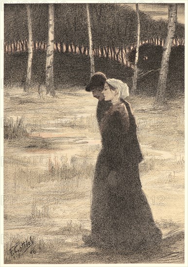 Fernand Louis Gottlob (French, 1873 - 1935). La Promise, 1898. Lithograph on wove paper. Sheet: 405 mm x 308 mm (15.94 in. x 12.13 in.).