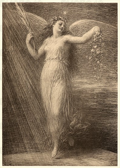 Henri Fantin-Latour (French, 1836 - 1904). Immortality (Immortalité), ca. 1898. Collotype after a lithograph on wove paper. Sheet: 405 mm x 308 mm (15.94 in. x 12.13 in.).
