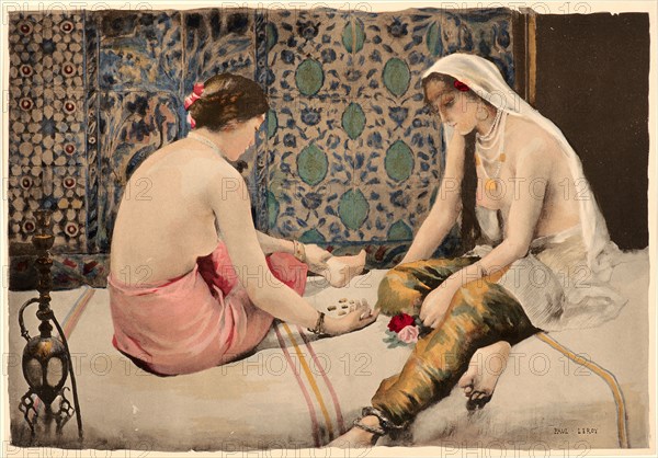 Paul Le Roy (French, active 19th century). Joueuses D'Osselets, ca. 1898. Collotype after a watercolor on wove paper. Sheet: 405 mm x 308 mm (15.94 in. x 12.13 in.).