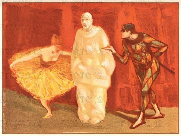 Henri Gabriel Ibels (French, 1867 - 1936). Pantomime, ca. 1898. Color lithograph on wove paper. Sheet: 405 mm x 308 mm (15.94 in. x 12.13 in.).