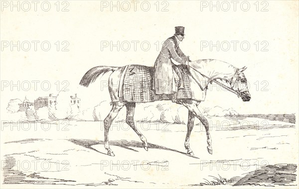 Théodore Géricault (French, 1791 - 1824). English Jockey (Jockey anglais), 1820. Pen lithograph on Autographic cardboard.