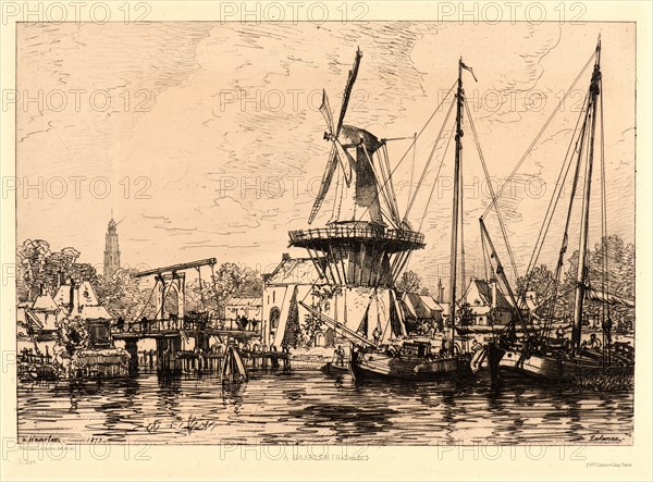 Maxime Lalanne (French, 1827 - 1886). Ã€ Haarlem (Hollande), 1877. Etching.