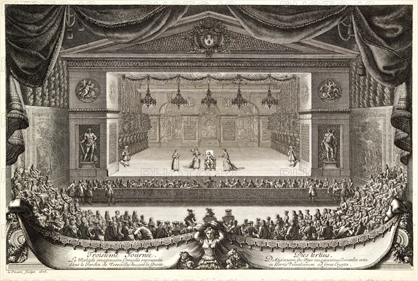 Jean Le Pautre (French, 1618-1682). Troisieme Journee from â€úDivertissements donnes par le Roiâ€ù, 1676. From Entertainments Given by The King (Divertissements donnes par le Roi). Engraving.