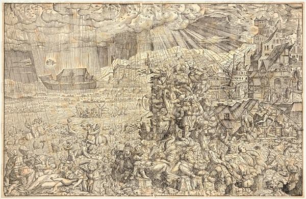 Melchior Lorck (aka Melchior Lorichs, Danish, 1526/1527-after 1588). The Flood, 16th century. Woodcut.