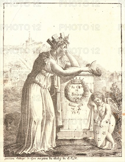 L. C. & H (French, active 19th century). Premiere Lithogr. de Lyon sur pierre de Beley de L. C. & H., 1815-1820. Lithograph on wove paper. Image: 225 mm x 173 mm (8.86 in. x 6.81 in.).
