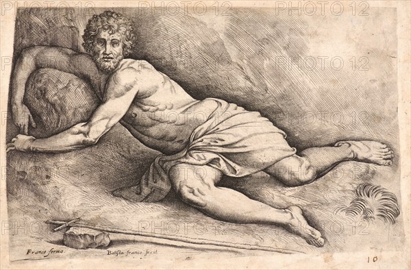 Battista Franco (Italian, ca. 1510 - 1561). St John the Baptist, ca. 1530-1551. Engraving on laid paper. Plate: 183 mm x 285 mm (7.2 in. x 11.22 in.) (plate dimensions are irregular). Second of two states, with â€úBatista franco fecitâ€ù.