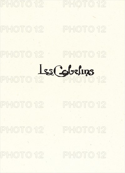 Auguste Louis Lepère (French, 1849 - 1918). Title sheet from â€úLa Bièvre, Les Gobelins, Saint-Séverinâ€ù, ca. 1901. Wood engraving on wove paper. Sheet: 289 mm x 201 mm (11.38 in. x 7.91 in.) (sheet dimensions are approximate for each print).