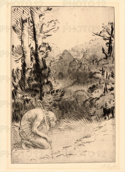Alphonse Legros (French, 1837 - 1911). The Prodigal Son (Second Plate), ca. 1870-1890. Drypoint on laid paper. Plate: 226 mm x 150 mm (8.9 in. x 5.91 in.). Only state.
