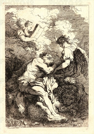 Jean-Honoré Fragonard (French, 1732-1806) after Johann Lys (aka Johann Liss, Dutch, 1600-1657). St. Jerome, ca. 1763-1764. Etching on laid paper. Plate: 160 mm x 110 mm (6.3 in. x 4.33 in.). Third of three states.