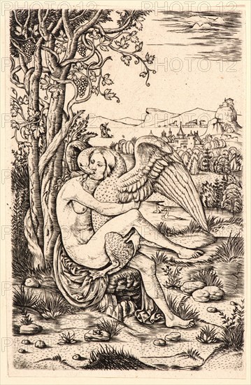 Giovanni Battista Palumba (Italian, active ca. 1500â€ì1525) and Nicoletto da Modena (Italian, active ca. 1500 â€ì ca. 1512). Leda and the Swan, early 16th century. Engraving.