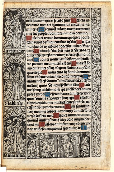 Philippe Pigouchet (French, active 1488â€ì1515). Encadrement Ã  la Danse Macabre, ca. 1498. From Book of Hours of Roman Use (Heures a l'usage de Rome). Metal cut on vellum.