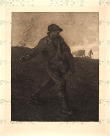 Matthijs Maris (Dutch, 1839 - 1917) after Jean-FranÃ§ois Millet (French, 1814 - 1875). The Sower. Etching.