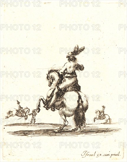Stefano Della Bella (Italian, 1610 - 1664). Cavalier vu par derriere, 1642-1645. From Divers exercises des cavaliers. Etching on laid paper. Only state.