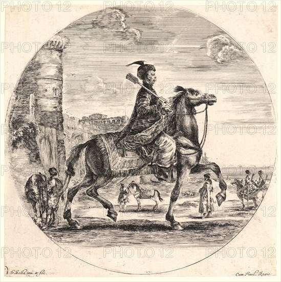 Stefano Della Bella (Italian, 1610 - 1664). Polish Cavalryman (Un cavalier polonais), 1641. Etching. Second state.