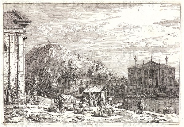 Canaletto (aka Antonio Canale) (Italian, 1697 - 1768). Villa by the River (La Villa au de lÃ  d'une RiviÃ¨re), 18th century.