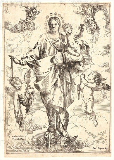 Giulio Carpioni (Italian, 1613 - 1678). The Virgin of the Rosary (La ViÃ¨rge au Rosaire), 17th century. Before the number.