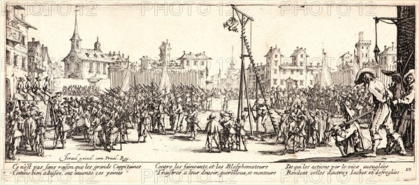 Jacques Callot (French, 1592 - 1635). Tortureâ€îThe Strappado (L'estrapade), 1633. From The Large Miseries of War (Les Grandes MisÃ¨res de la Guerre). Etching. Second state.