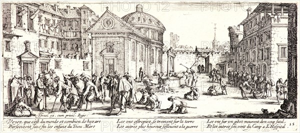 Jacques Callot (French, 1592 - 1635). The Hospital (L'HÃ´pital), 1633. From The Large Miseries of War (Les Grandes MisÃ¨res de la Guerre). Etching. Second state.